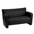 Black Leather Love Seat M1801