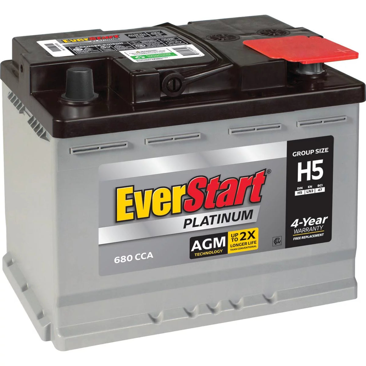 AGM Automotive Battery Group Size H5 12 Volt 680 CCA N93151