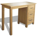 Solid Oak Wood Desk with 3 Drawers B2942