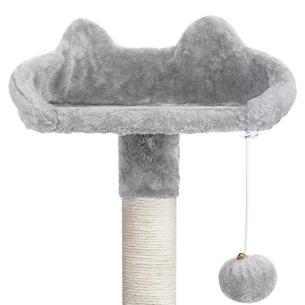 Light Gray Multilevel Cat Tree with 2 Condos O248