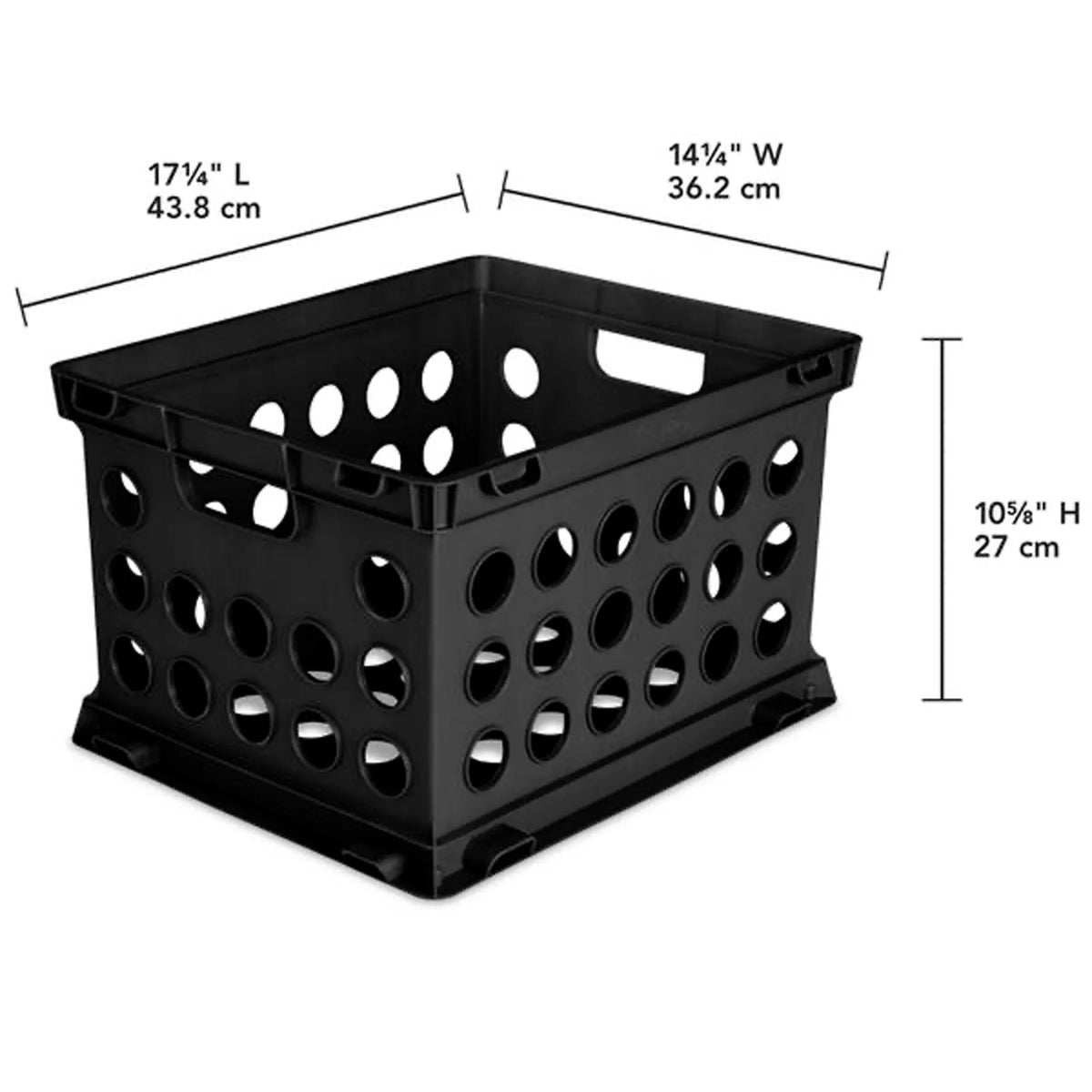 Stackable Storage Crate Organizer Bins with Handles, 18 Pack M165