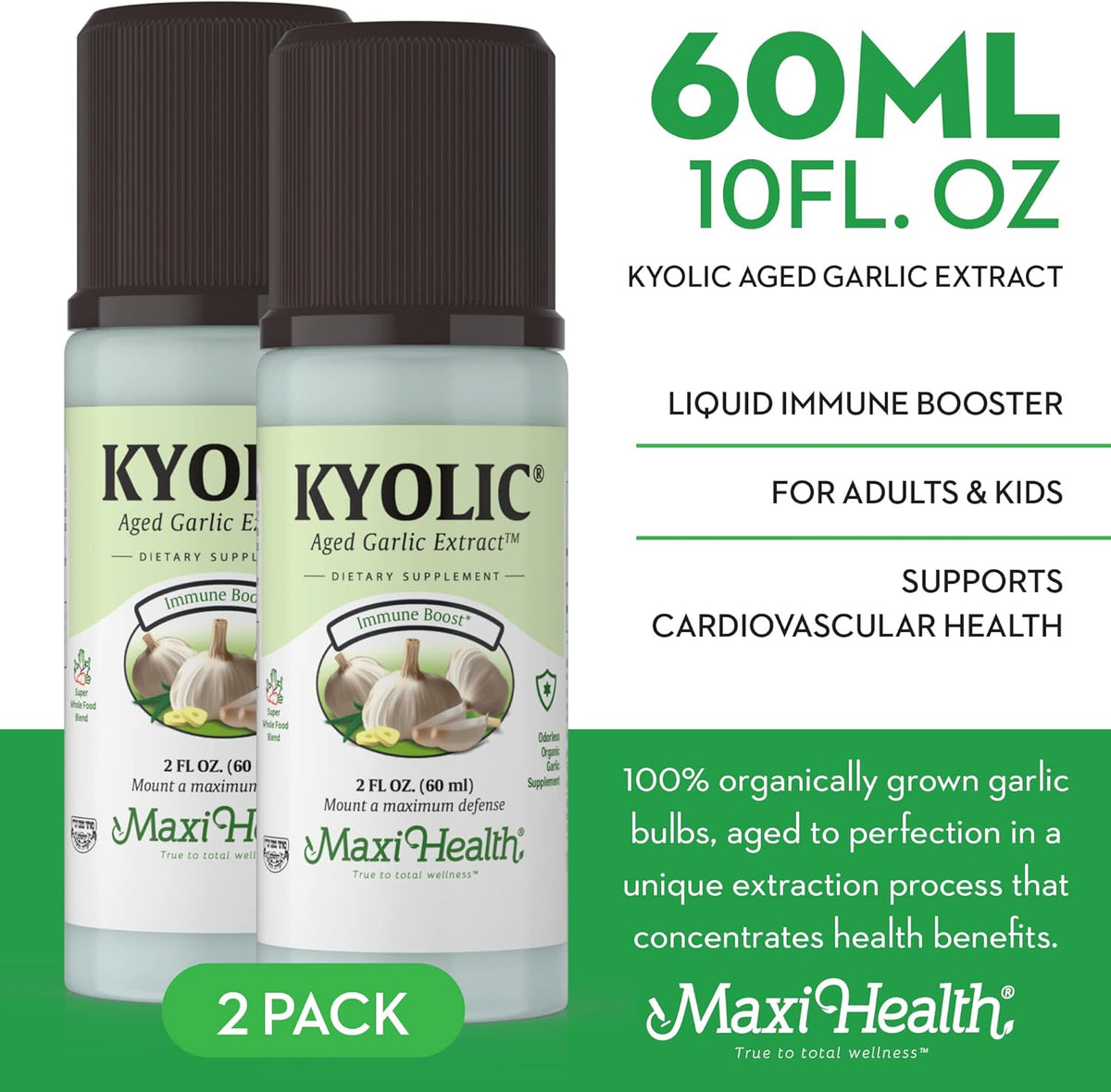 Odorless Organic Garlic Liquid Supplements 2 Pack A28828