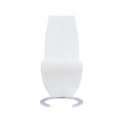 White Pu Dining Chair with Horseshoe Base L9038
