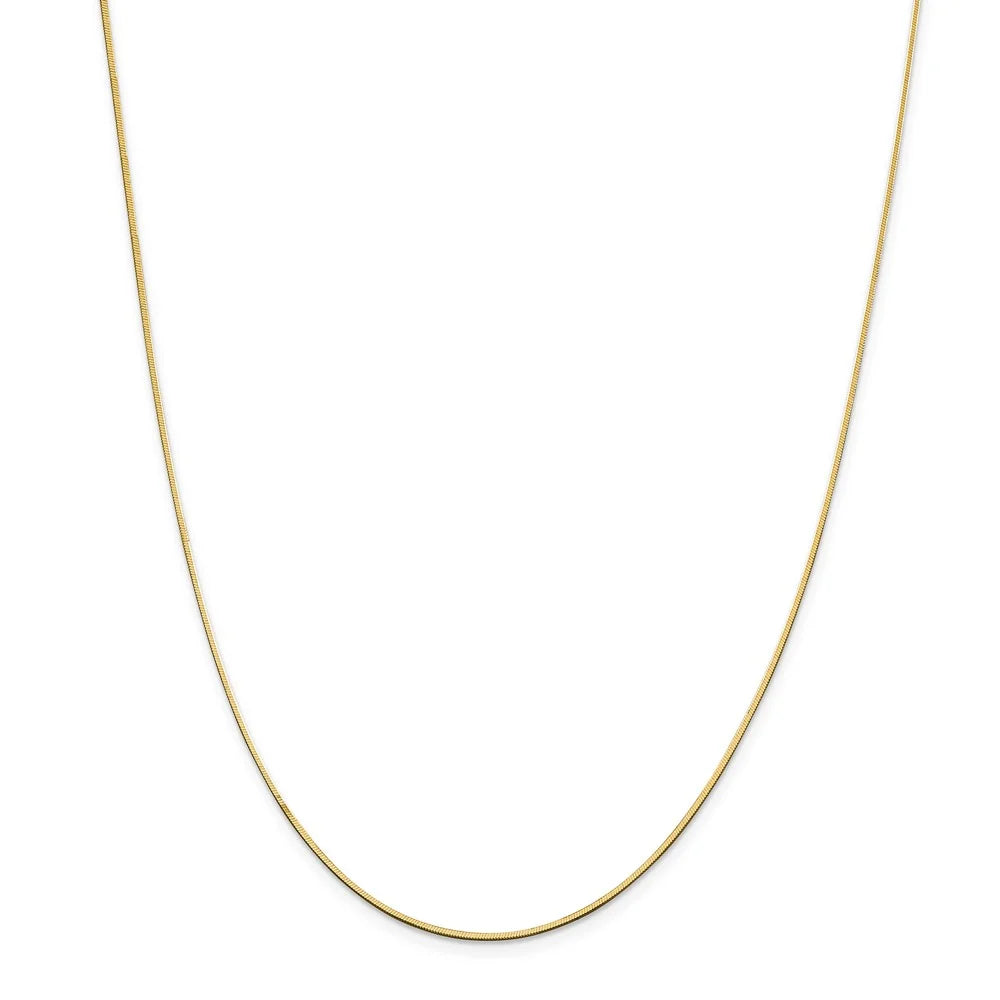 14kt Yellow Gold Octagonal Snake Chain 20 inch Lobster Clasp P3061