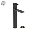 Brushed Gold Single Hole Tall Bathroom Faucet with Pop Up Drain Y154