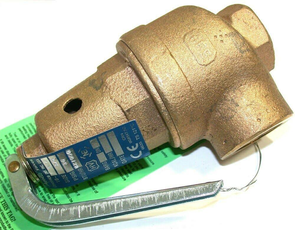 Safety Relief Valve, 3/4 In, 30 psi, Bronze H2552