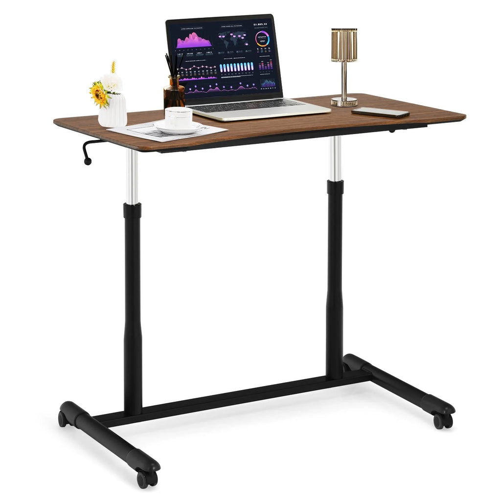 Height Adjustable Standing Desk with Lockable Casters W7993