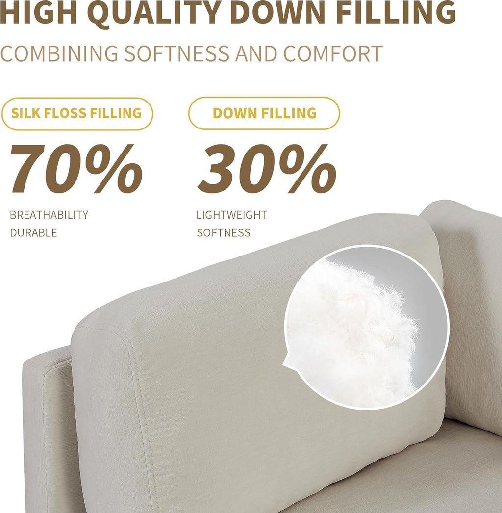 L Shaped Modular Sectional Sofa with Extra Wide Chaise and Polyester Blend Upholstery X5666