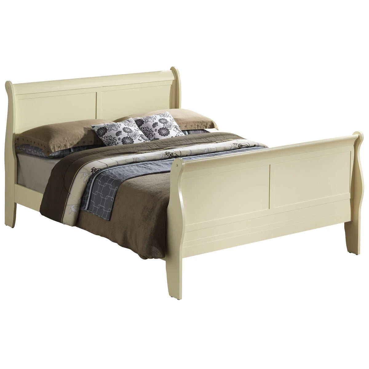 Beige Full Size Sleigh Bed S256660