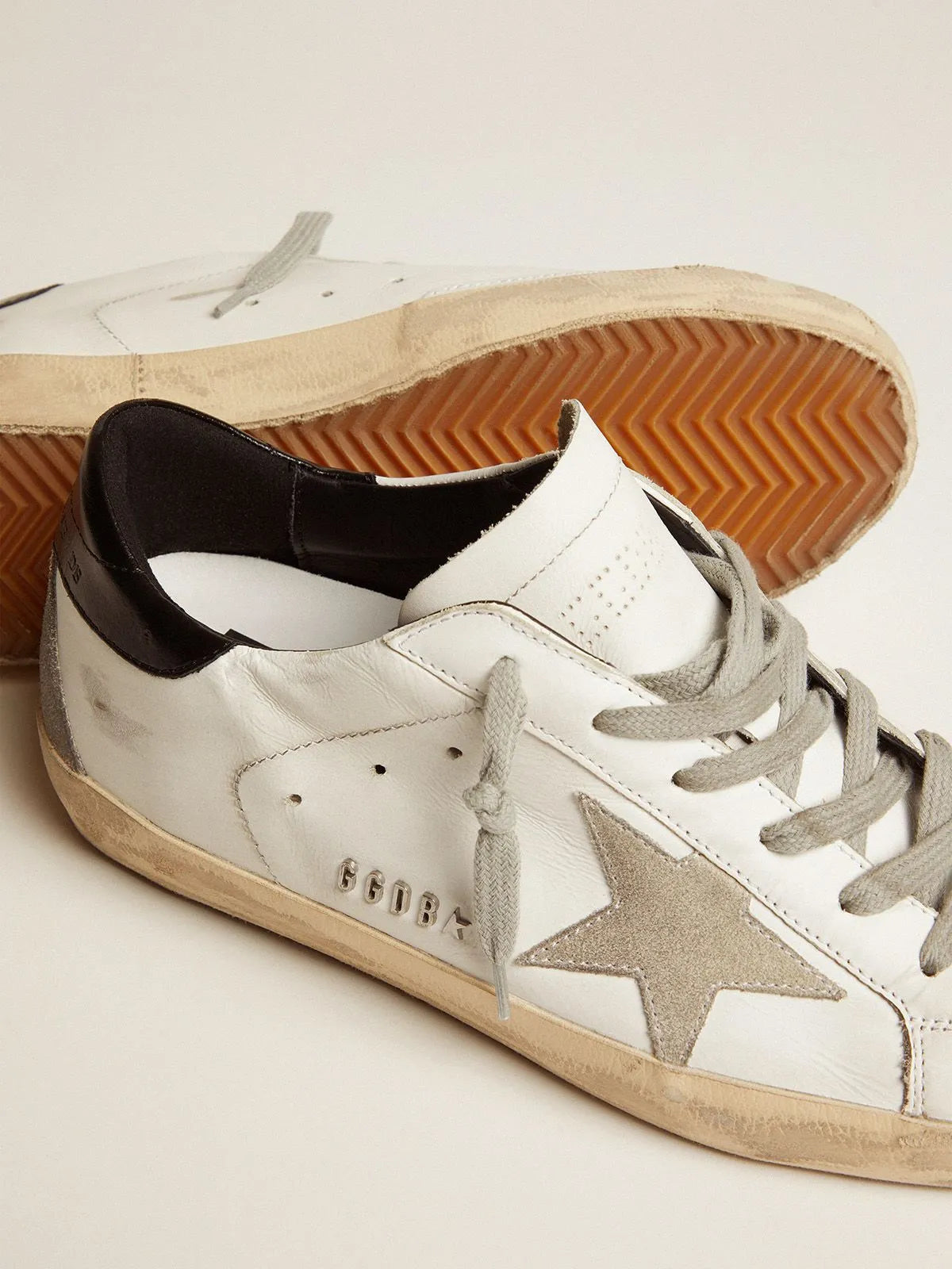 Black Sneakers with Heel Tab and Stud Lettering W59964