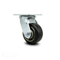 4x22 Rubber on Aluminum Wheel Swivel Caster W738