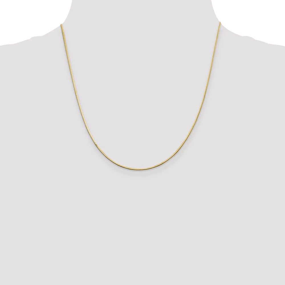 14kt Yellow Gold Octagonal Snake Chain 20 inch Lobster Clasp P3061