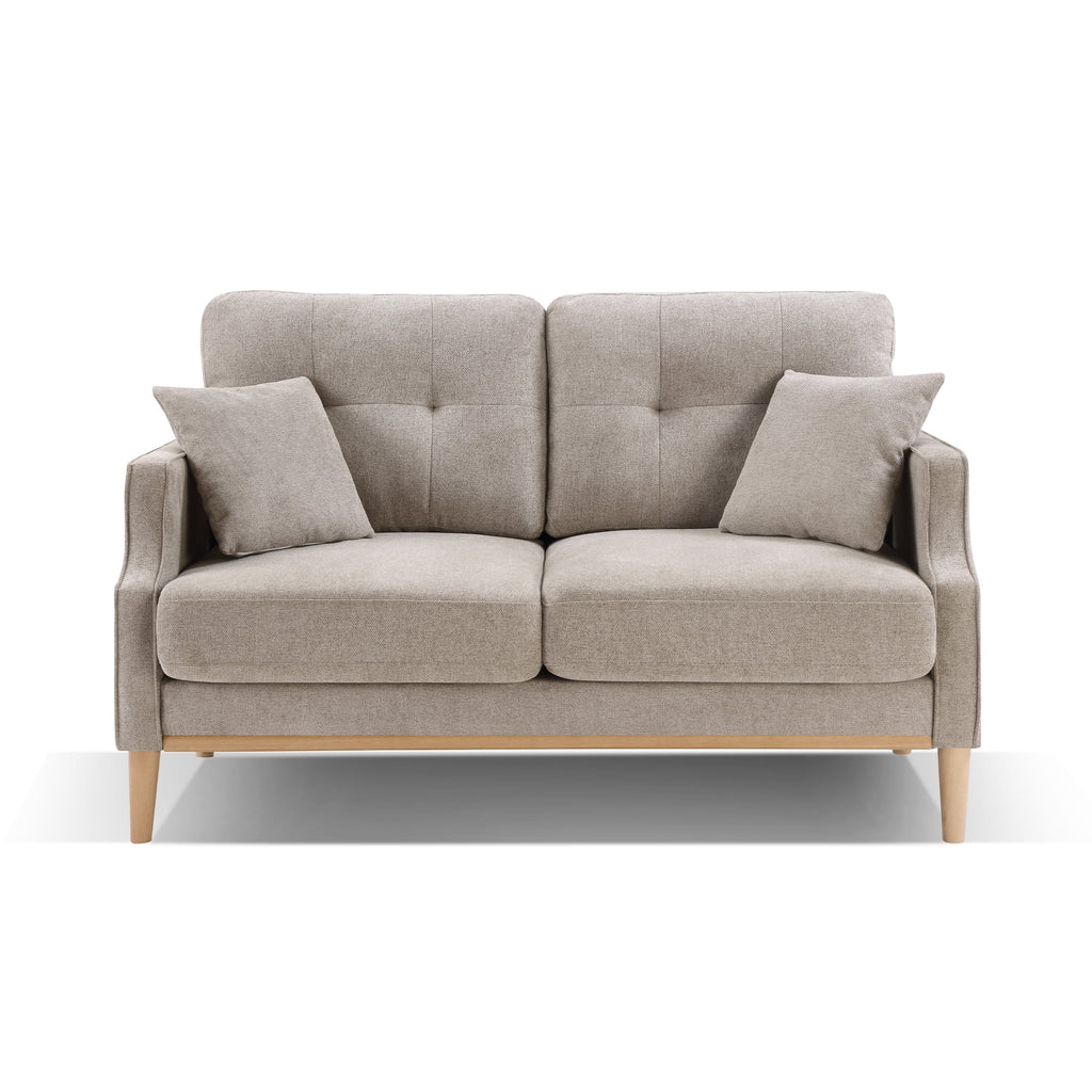 Cream Waterproof Fabric 2 Seater Sofa Q5299