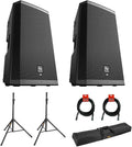12 2-Way 1000W Bluetooth Powered Loudspeaker with Steel Speaker Stand and XLR Cable G875