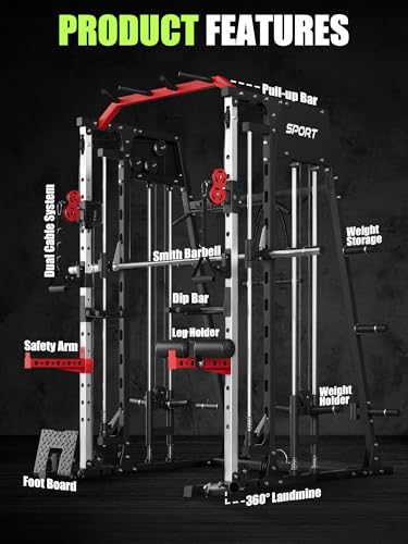 Heavy Duty Power Cage with Dual Pulley System R299