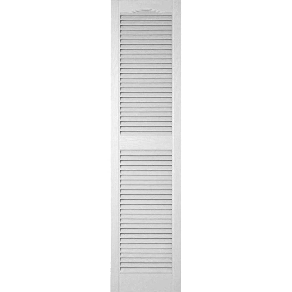 White Vinyl Open Louver Shutters K1281