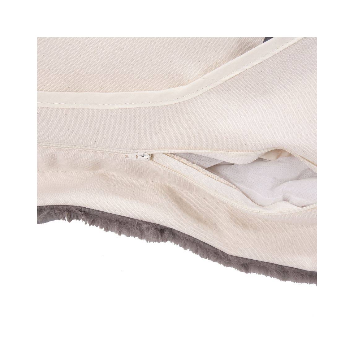 Faux Fur Angora Stone Ottoman O902