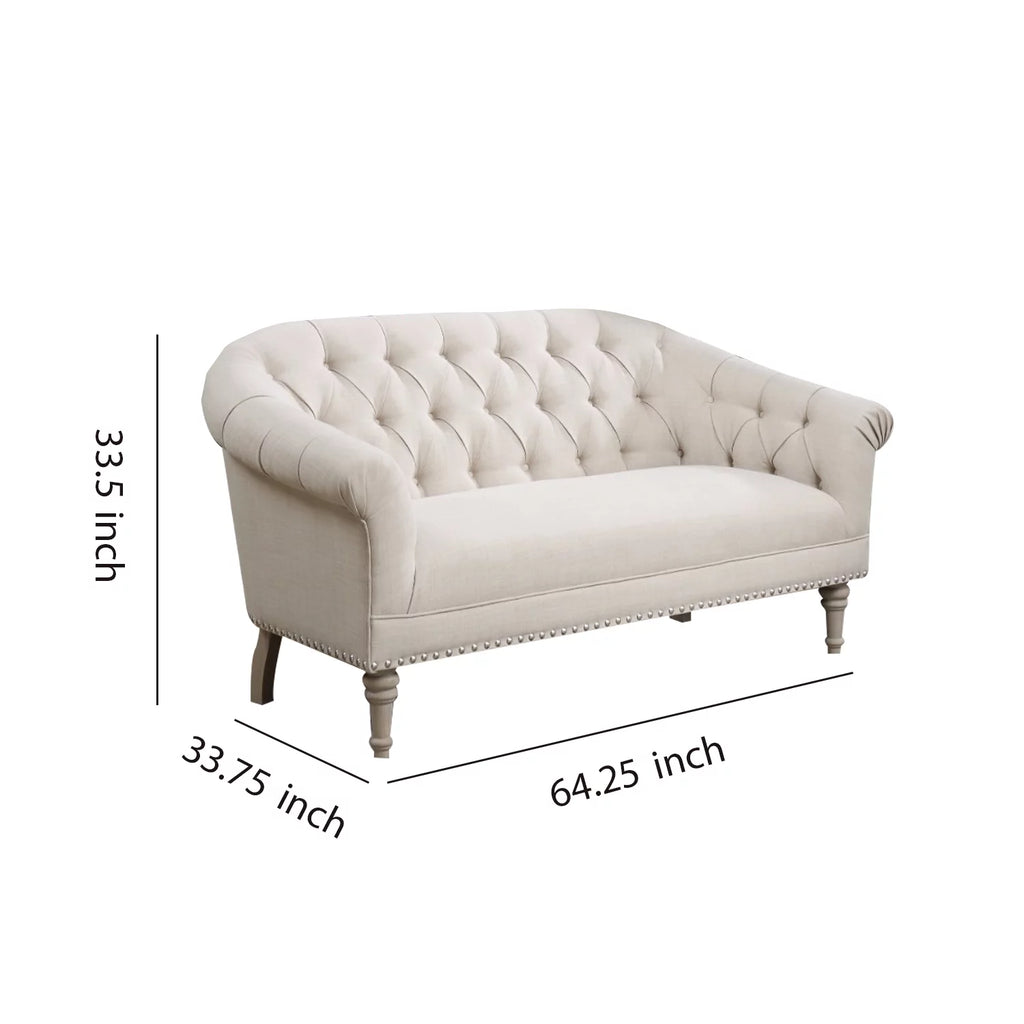 White Traditional Settee L5209