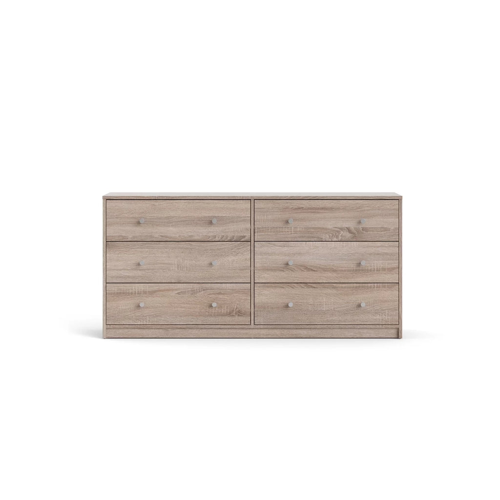 White 6 Drawer Double Dresser M44921