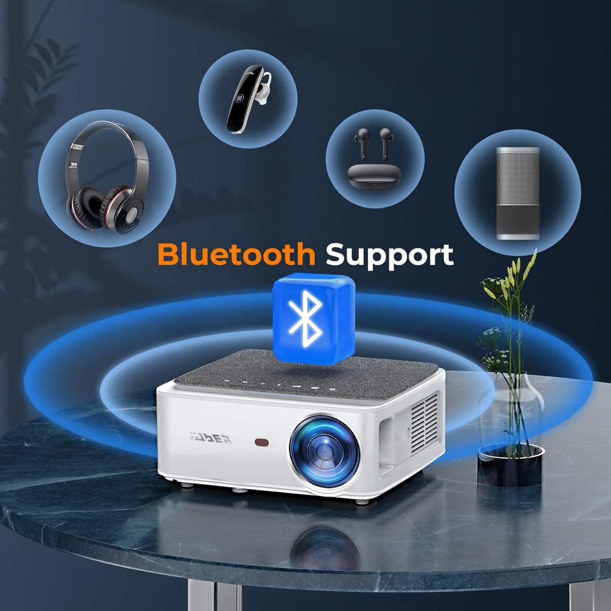 13000L Native 1080P Portable Smart Home Projector with WiFi and Bluetooth S942582