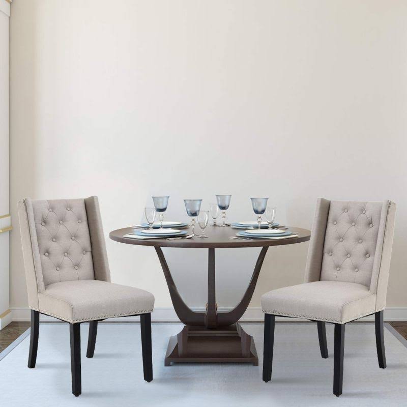 Mid-Century Modern Dining Room Chair Set - 2 Chairs N4242