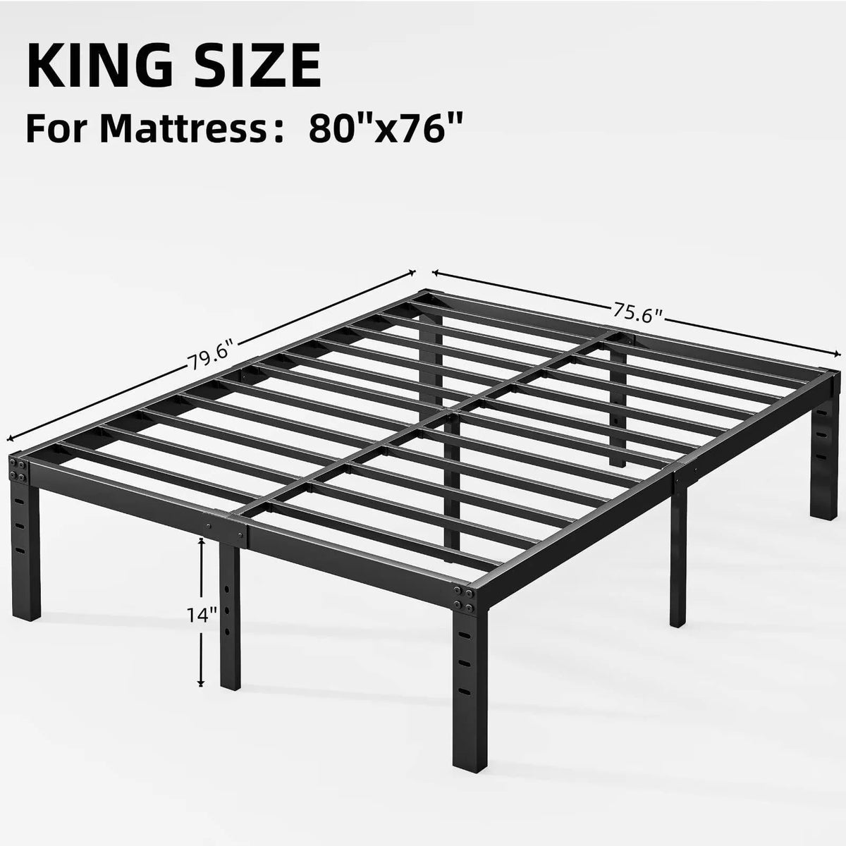 Queen Size Metal Platform Bed Frame K542785