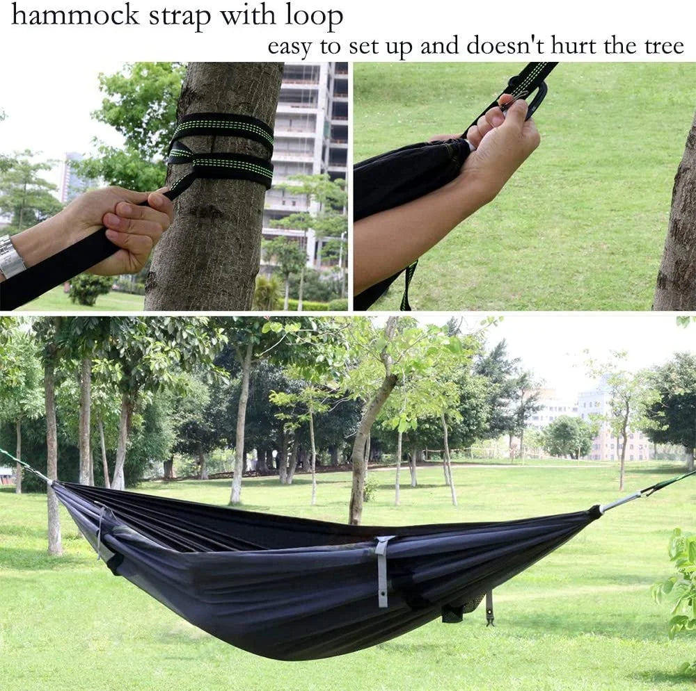 Orange Lightweight Camping Hammock Tent with Mosquito Net and Rainfly U7617