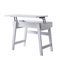 White Oak Rectangle Wood Console Table with Lift Top P4732