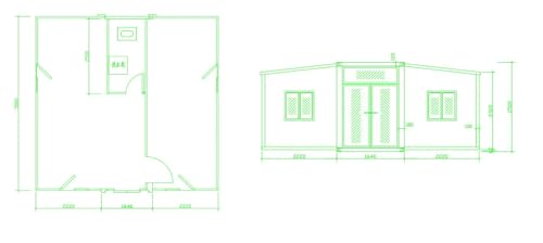 20 x 20 ft Mobile Expandable House with Restroom K84595