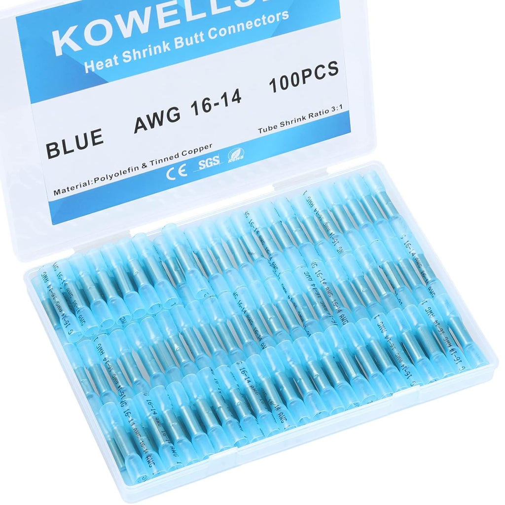 22-16 AWG Waterproof Heat Shrink Butt Connectors K9622