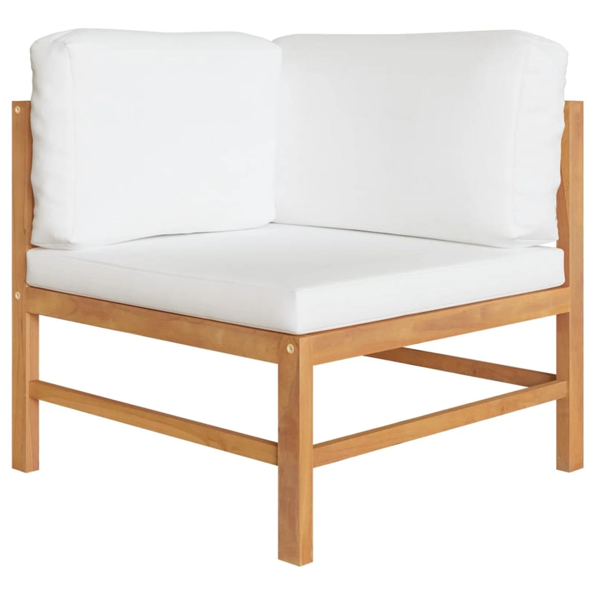 2 pcs Solid Teak Wood Corner Sofas with Cushions X118754