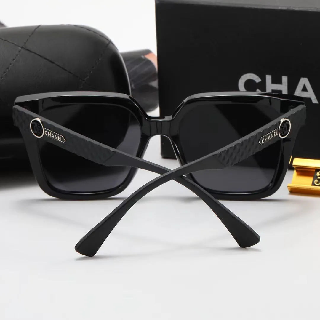Double C Rhombic Temple Polarized Sunglasses H59418