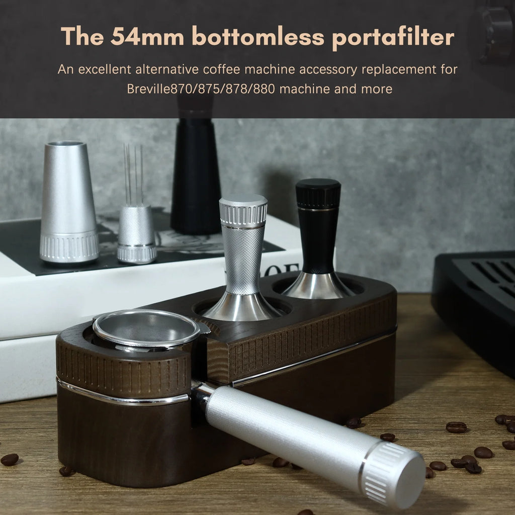 54mm Bottomless Portafilter with Alloy Handle Stainless Steel Head U80536