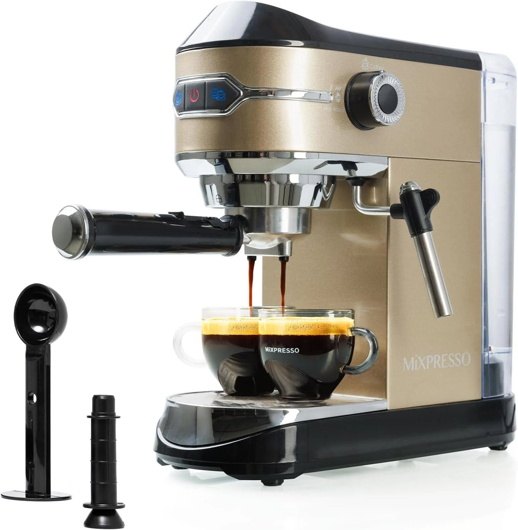 Automatic Espresso Machine with Milk Frother 15-Bar, 37-Oz Red X842
