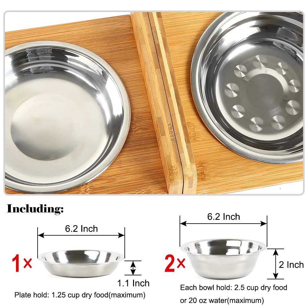 Set of 2 Raised Pet Bowls X562846