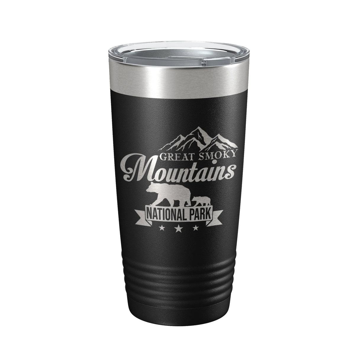 Black Insulated Laser Engraved Travel Mug 20 oz K611409