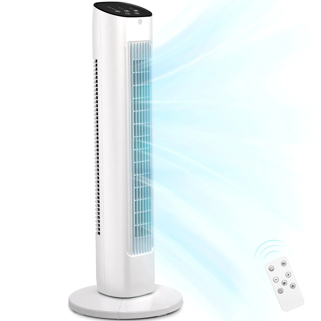 Black 30 Oscillating Tower Fan with 8 Speeds D690039