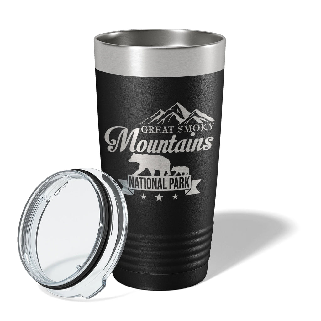 Black Insulated Laser Engraved Travel Mug 20 oz K611409