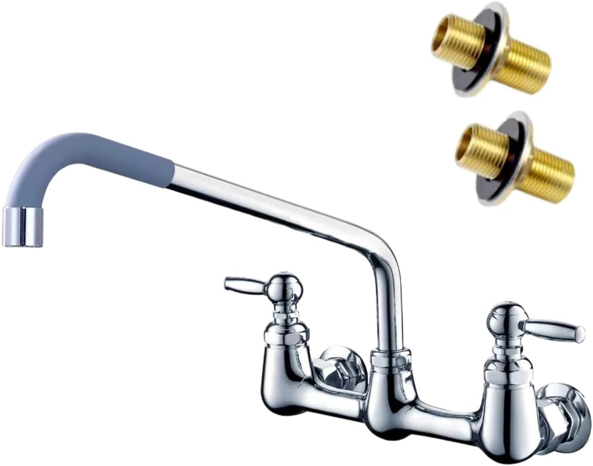 Wall Mount Commercial Sink Faucet with 8 Inch Center N54657
