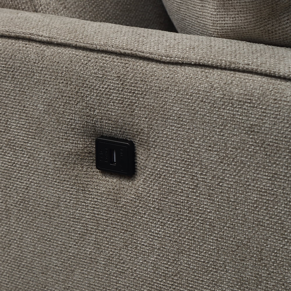 Cream Waterproof Fabric 2 Seater Sofa Q5299