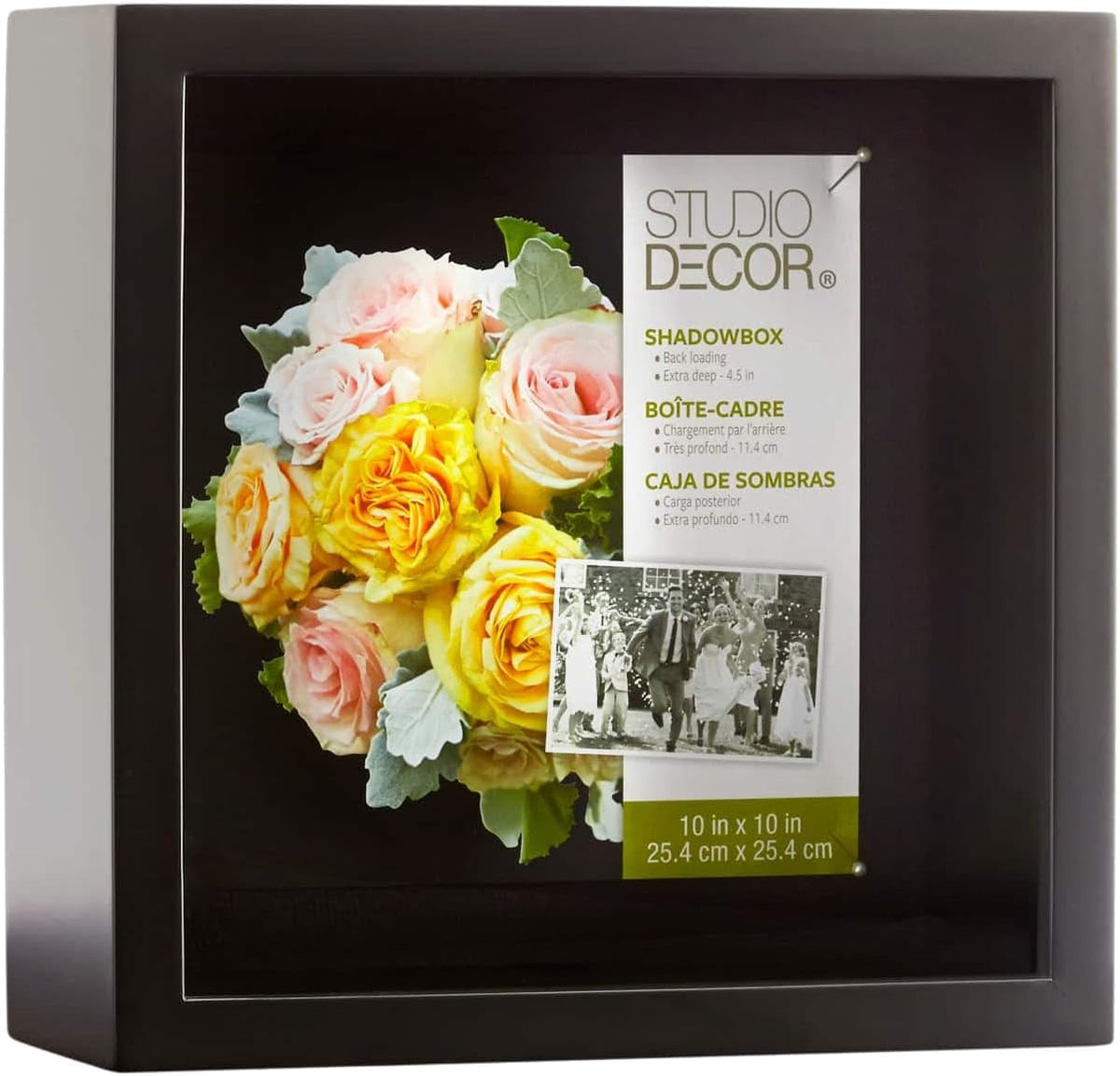 10" x 10" Black Extra Deep Shadow Box Display Case P516676