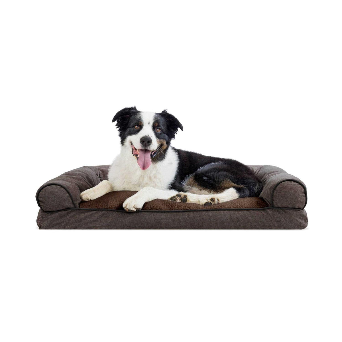Faux Fleece Chenille Sofa Pet Bed W402944