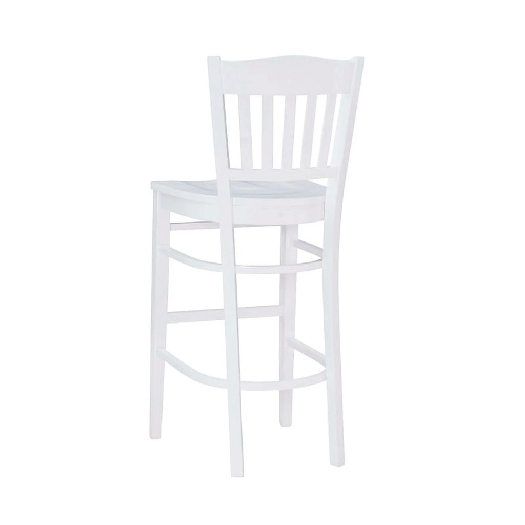 White Wood Barstools Set of 2 N3009