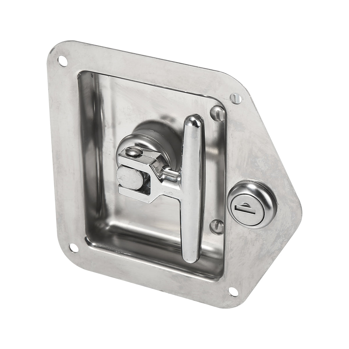 Stainless Steel Folding T Shaped Handle Tool Box Lock with Gasket and Keys K84033
