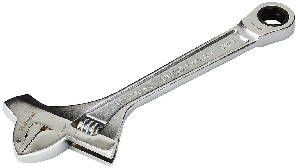 12" Chrome Finish Adjustable Wrench with Hammer, Pack of 2 G6583