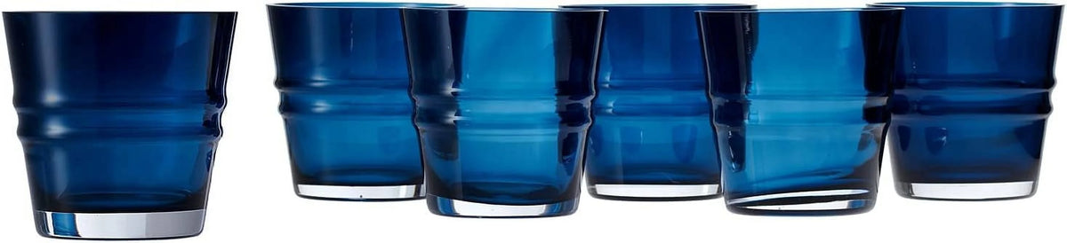 Navy Glass Set Of 6 T653