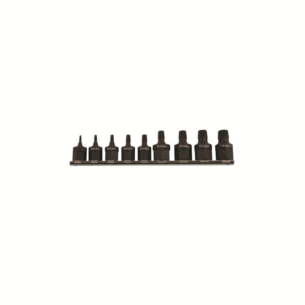 Screw Extractor Set 9 Piece 3/8in. Drive & 1/2in. Drive K85434
