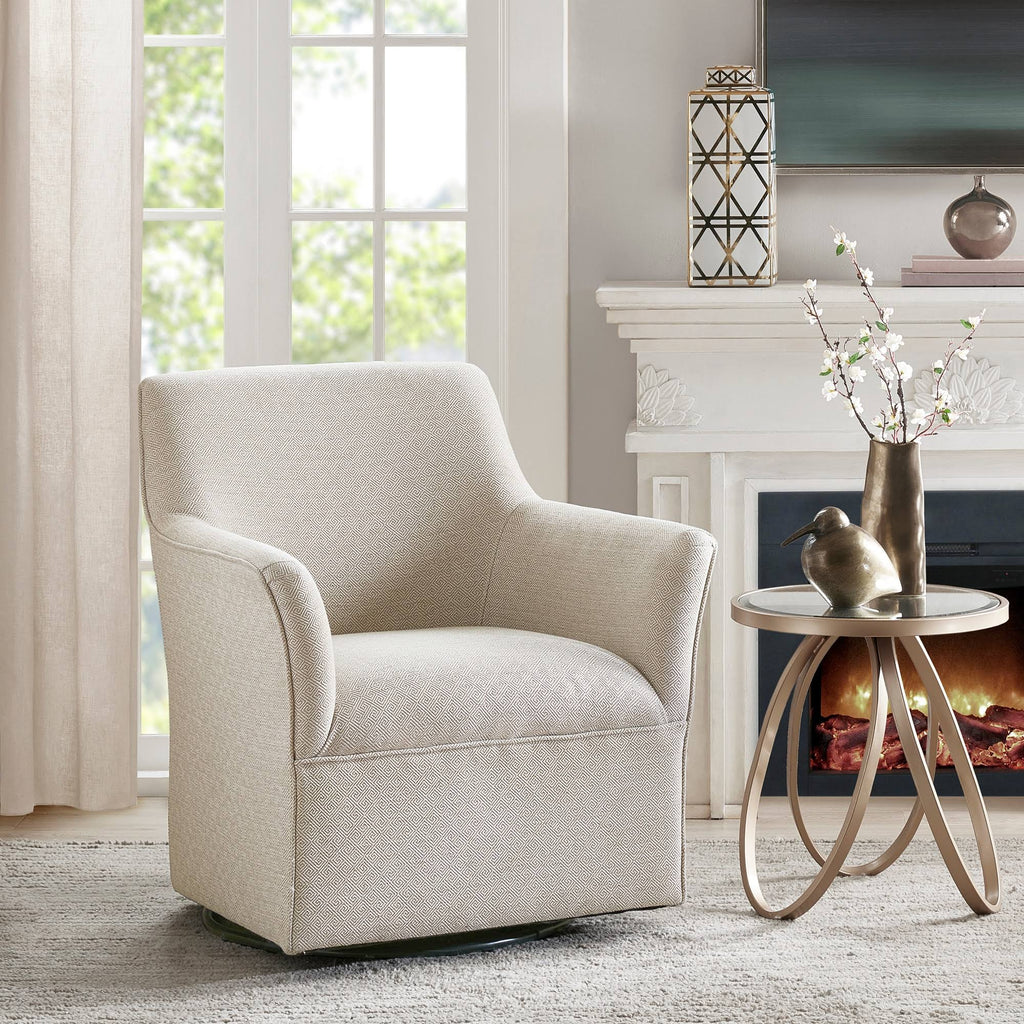 Cream Swivel Glider Chair K877