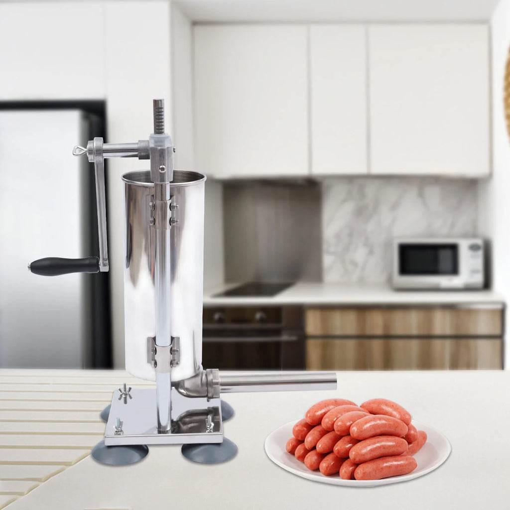 3L Stainless Steel Sausage Stuffer with 8 Tubes H846