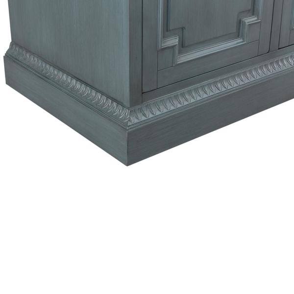 Distressed Blue Fog Bath Vanity Cabinet A45712